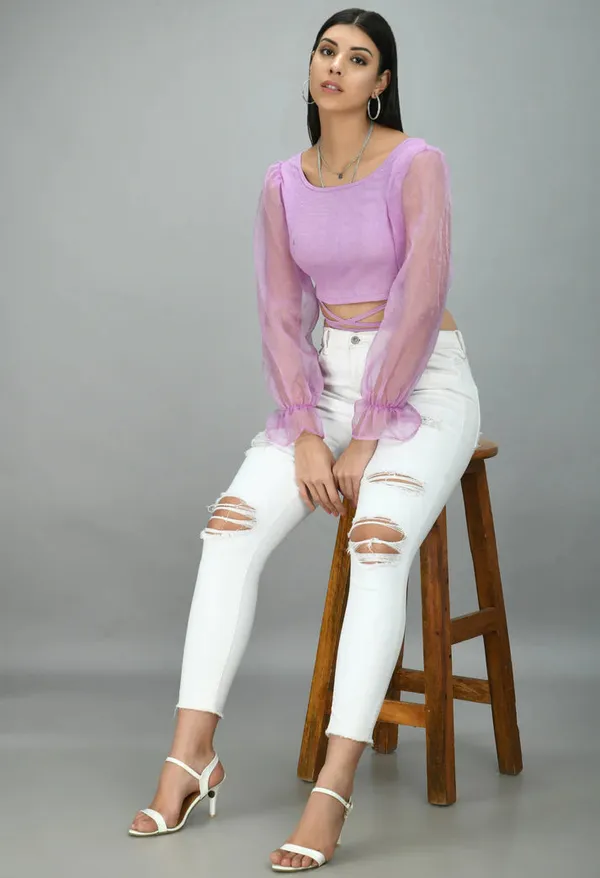 Lilac_Organza_Top_For_Women