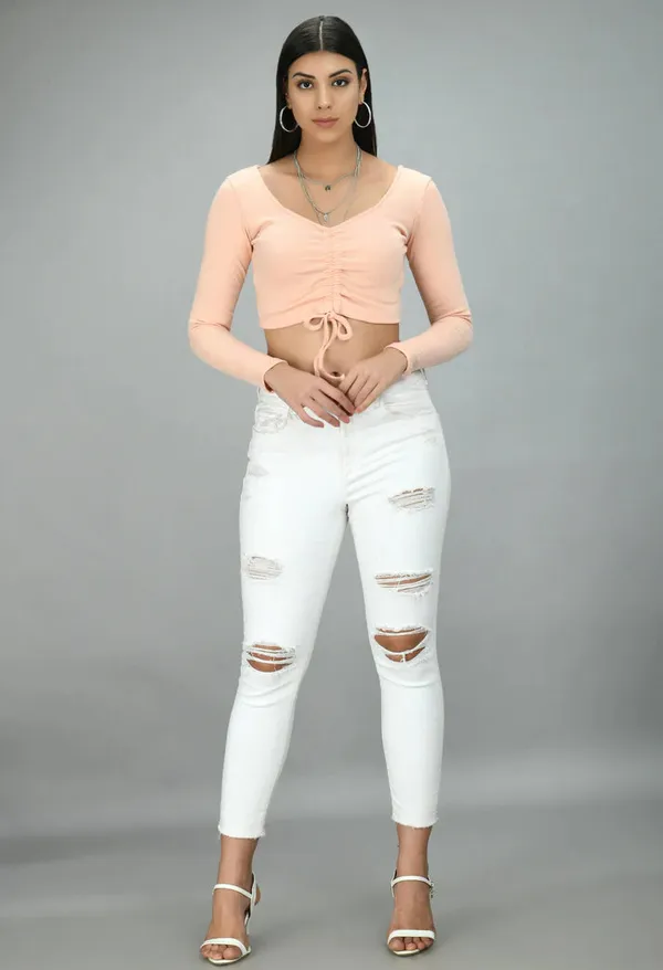 Peach_Cotton_Top_For_Women