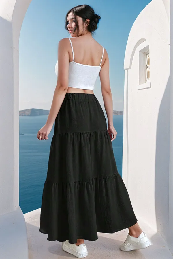 Black_Viscose_Skirt_For_Women