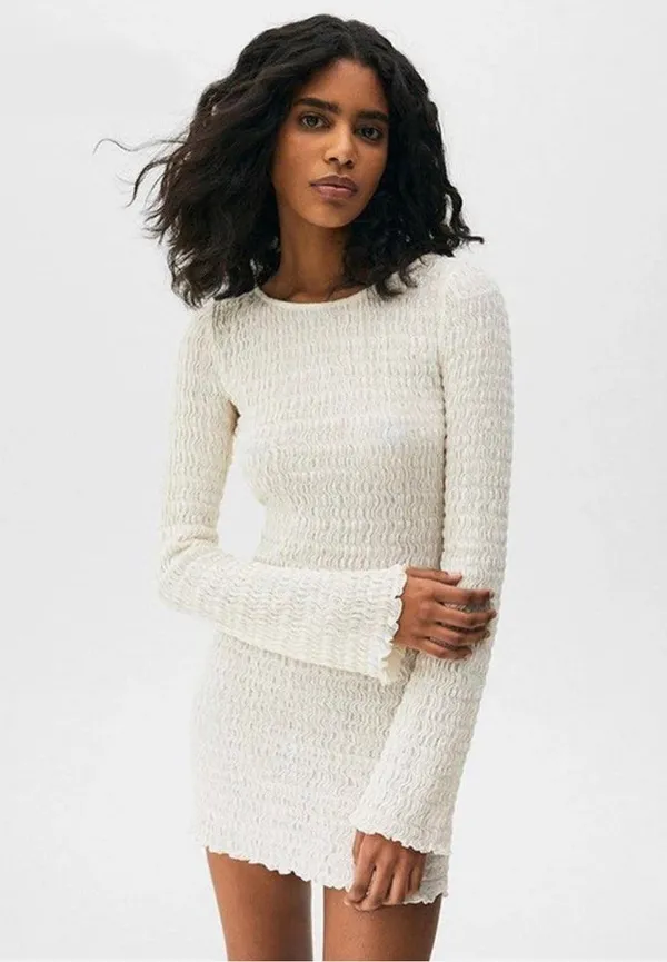 White_Lycra_Dress_For_Women
