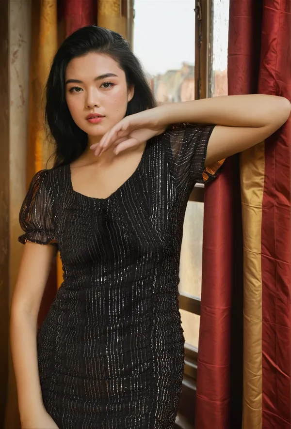 Black_Polyester_Dress_For_Women