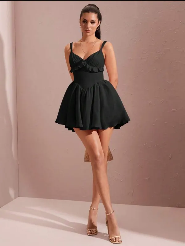 Black_Polyester_Dress_For_Women