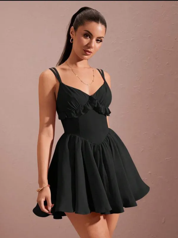 Black_Polyester_Dress_For_Women