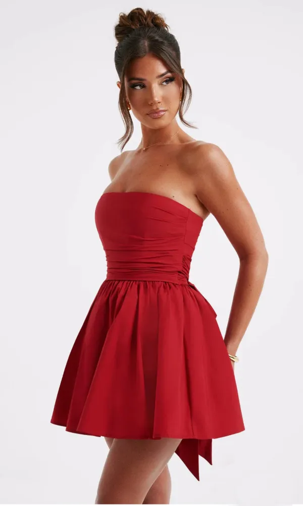 Red_Polyester_Dress_For_Women