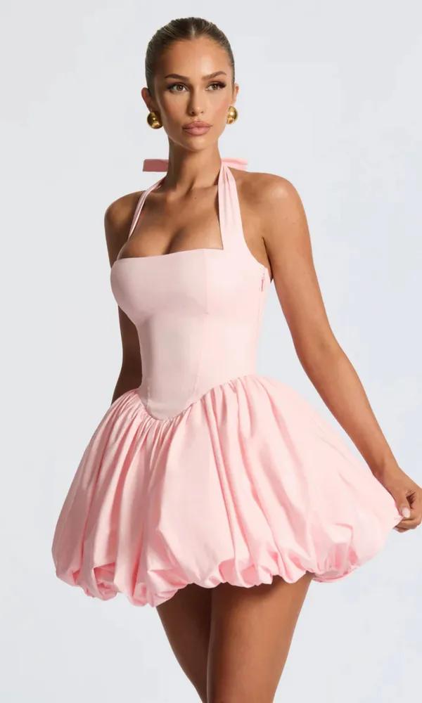 Pink_Polyester_Dress_For_Women