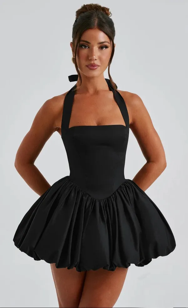 Black_Polyester_Dress_For_Women