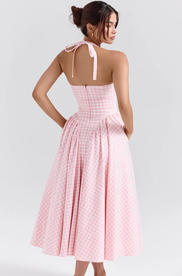 Pink_Polyester_Dress_For_Women