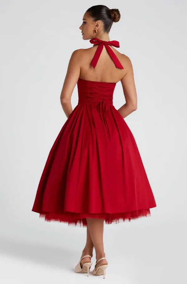 Red_Polyester_Dress_For_Women
