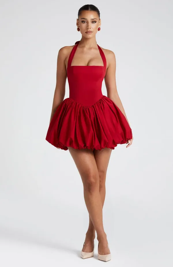 Red_Polyester_Dress_For_Women