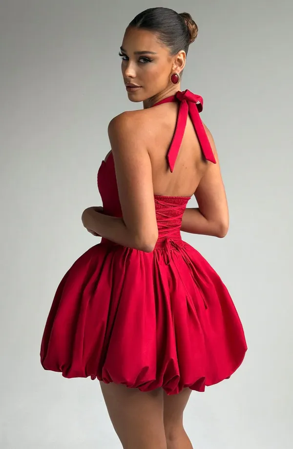 Red_Polyester_Dress_For_Women