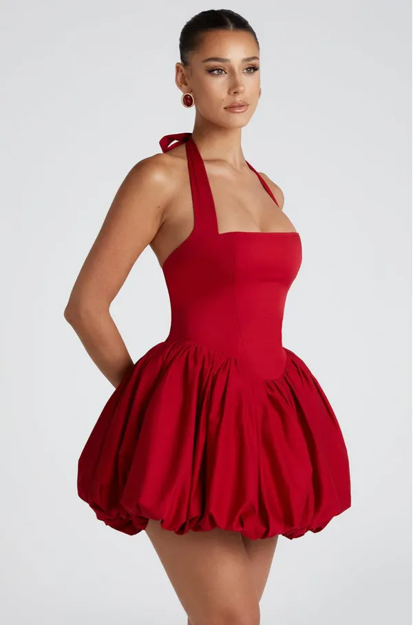 Red_Polyester_Dress_For_Women