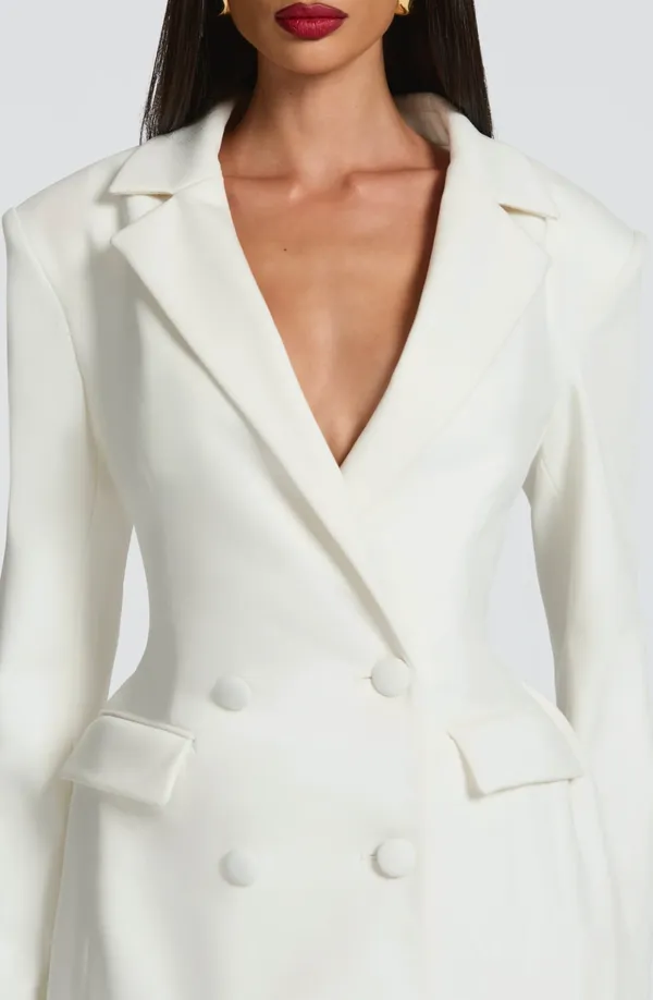 White_Polyester_Dress_For_Women