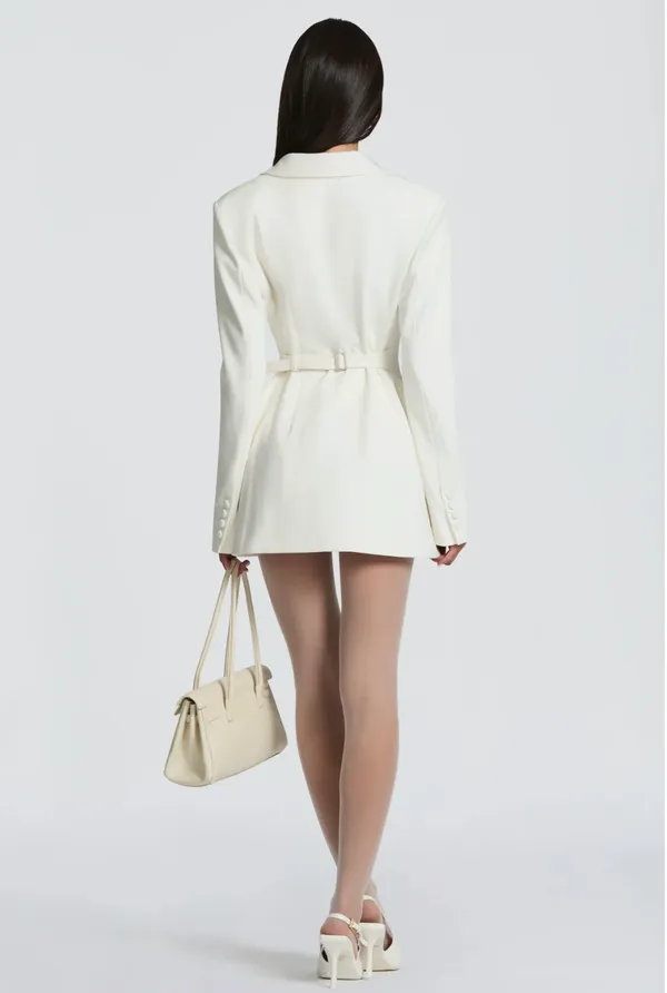 White_Polyester_Dress_For_Women