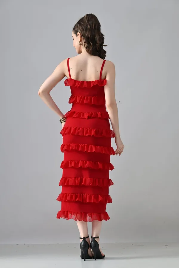 Red_Polyester_Dress_For_Women