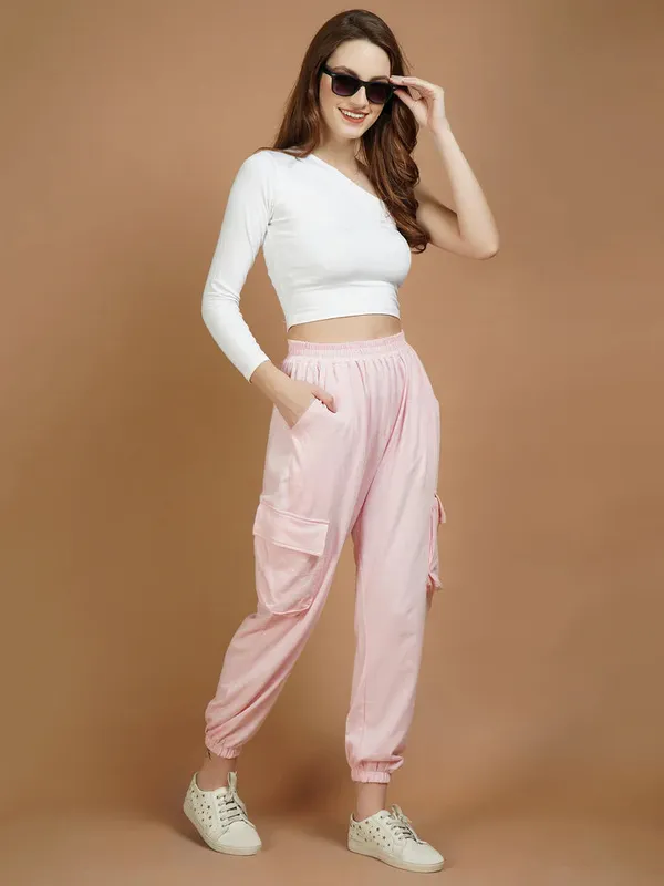 Brown_&_Pink_Cotton_Joggers_For_Women