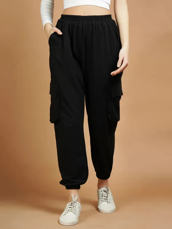 Brown_&_Black_Cotton_Joggers_For_Women