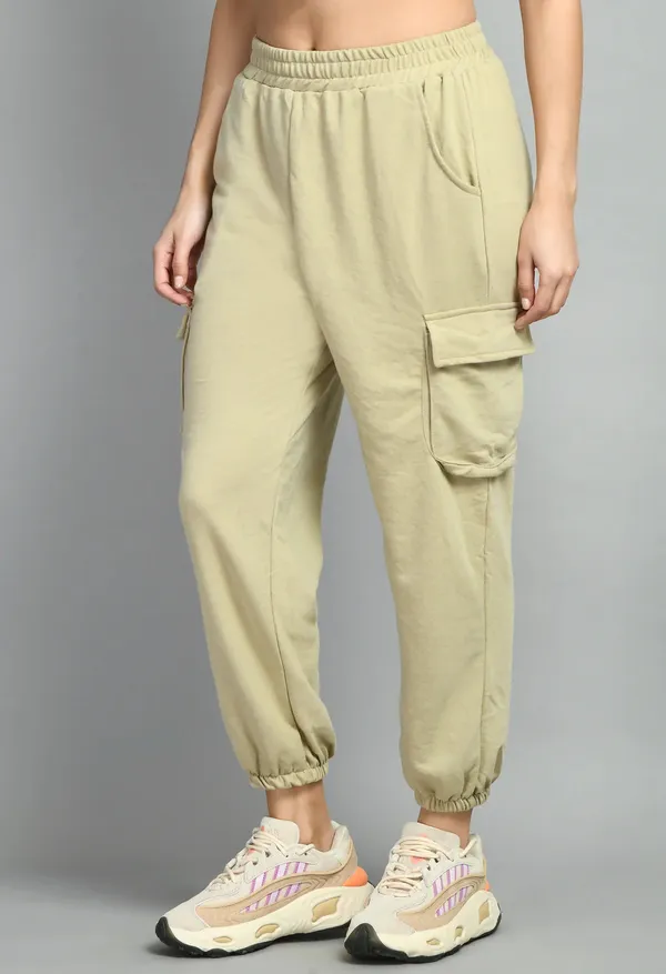 Brown_&_Beige_Cotton_Joggers_For_Women