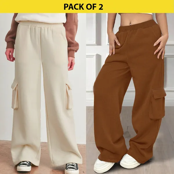 Brown_&_Beige_Cotton_Trousers_For_Women
