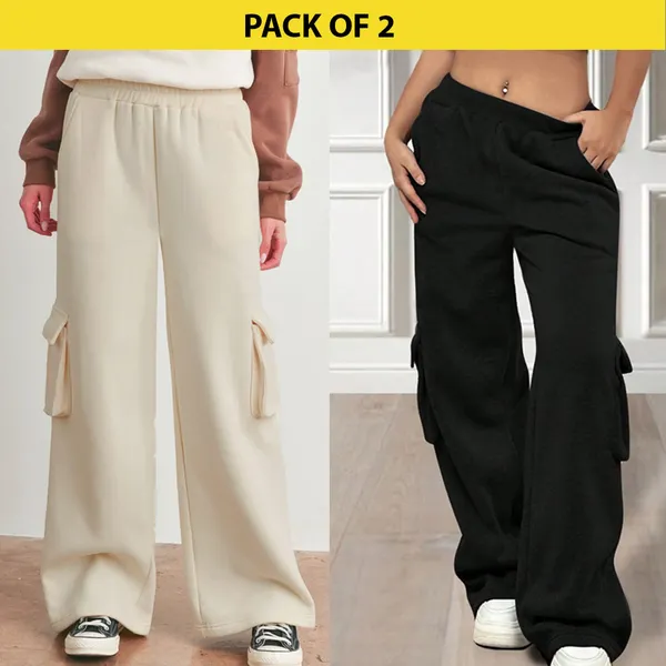 Black_&_Beige_Cotton_Trousers_For_Women