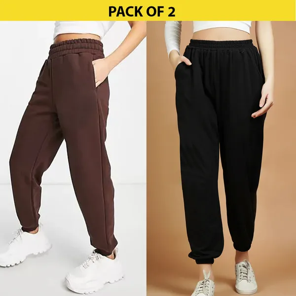 Brown_&_Black_Cotton_Joggers_For_Women