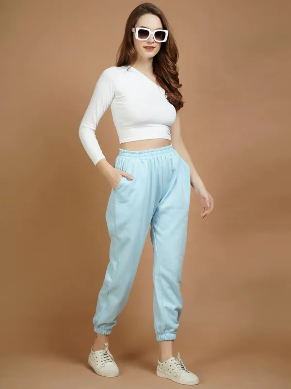 Beige_&_Sky_Cotton_Joggers_For_Women