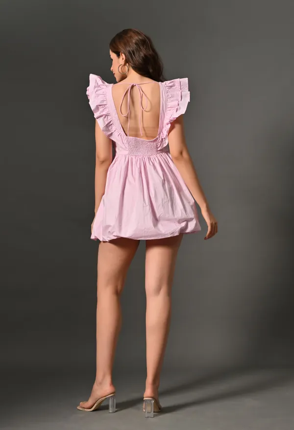 Pink_Polyester_Dress_For_Women