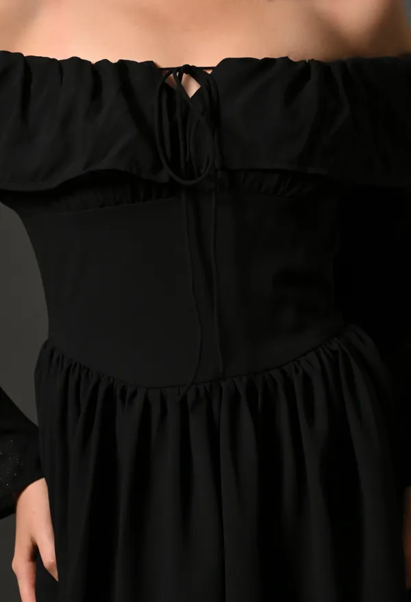 Black_Polyester_Dress_For_Women