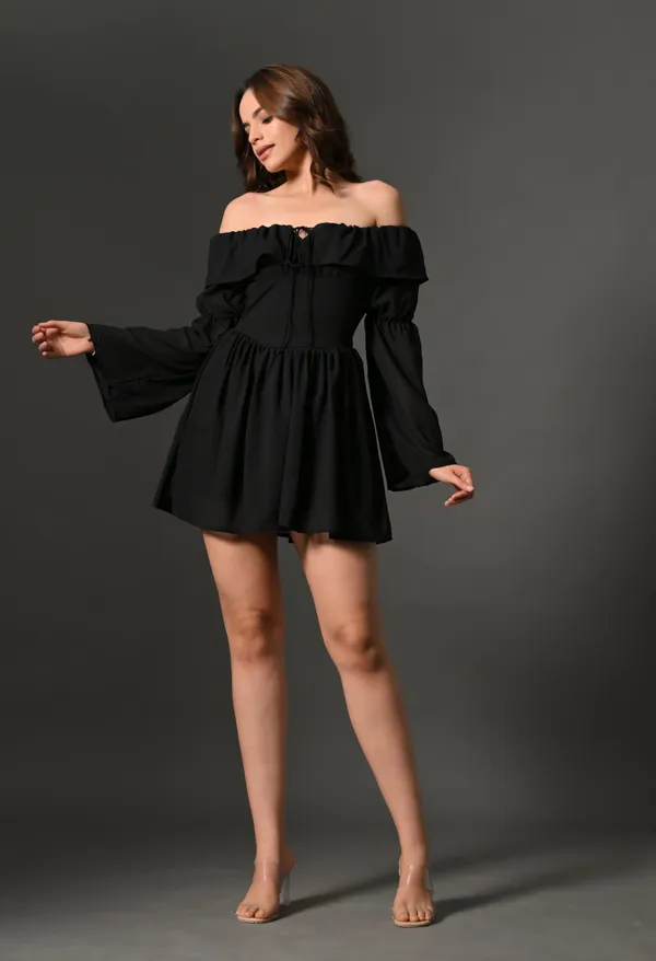 Black_Polyester_Dress_For_Women
