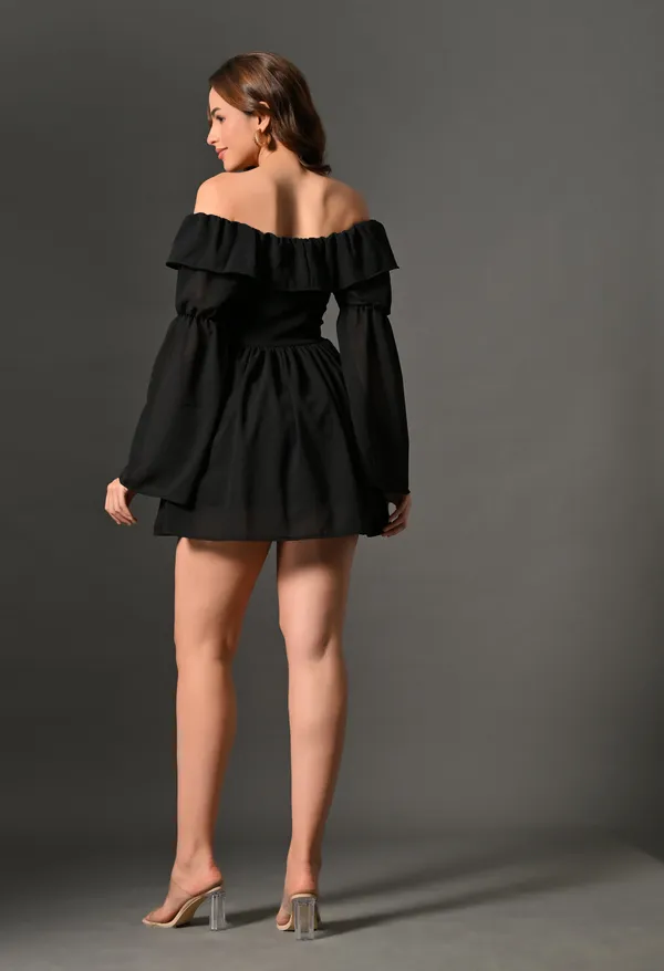 Black_Polyester_Dress_For_Women