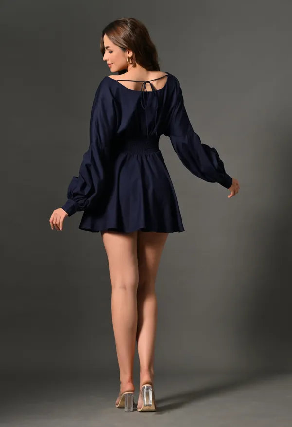 Navy_Polyester_Dress_For_Women