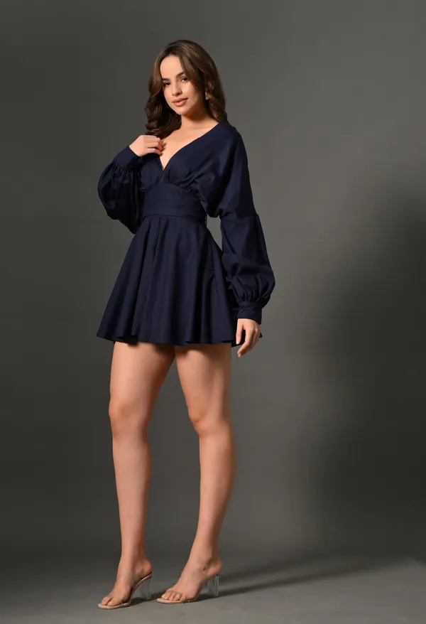 Navy_Polyester_Dress_For_Women