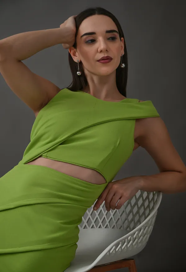 Green_Polyester_Dress_For_Women