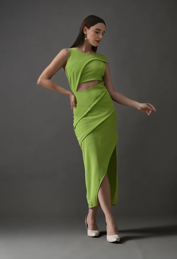 Green_Polyester_Dress_For_Women