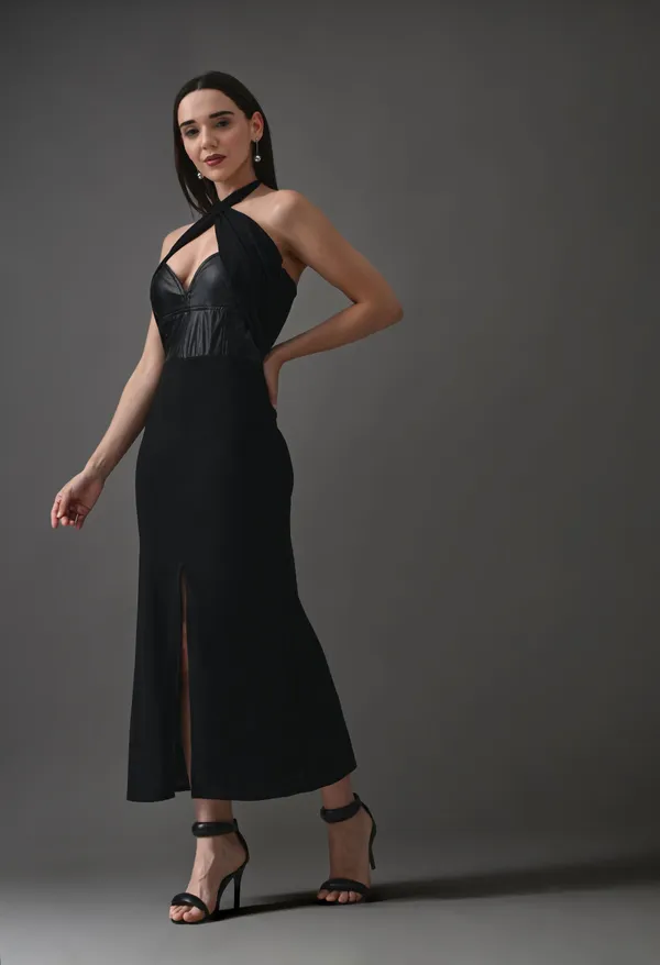 Black_Polyester_Dress_For_Women