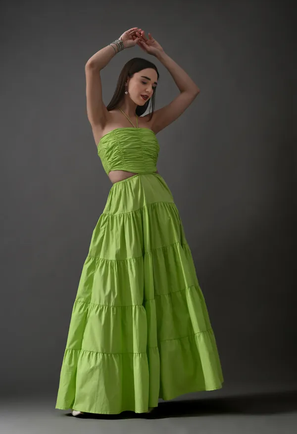 Green_Polyester_Dress_For_Women