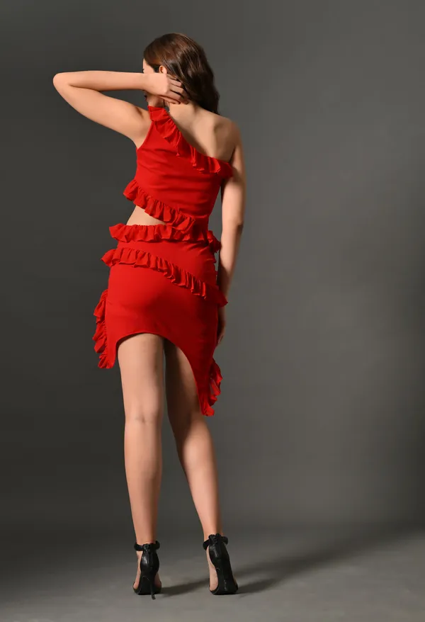 Red_Polyester_Dress_For_Women