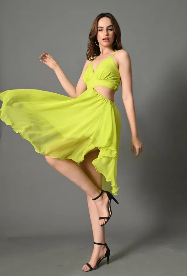 Green_Polyester_Dress_For_Women