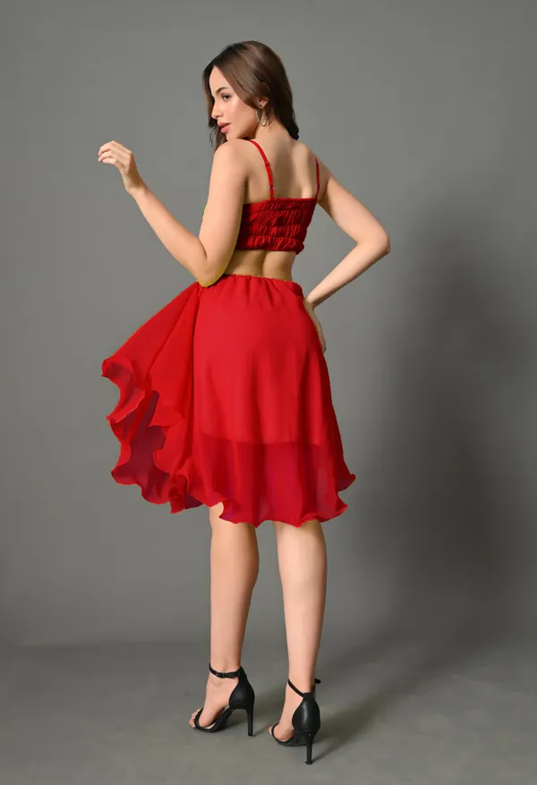 Coral_Polyester_Dress_For_Women