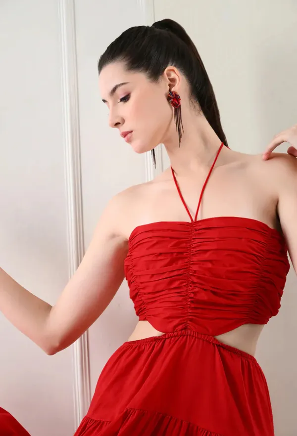 Red_Polyester_Dress_For_Women