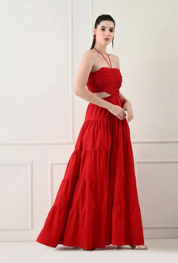 Red_Polyester_Dress_For_Women
