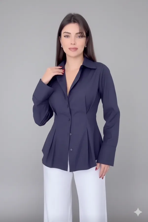 Navy_Cotton_Shirt_For_Women