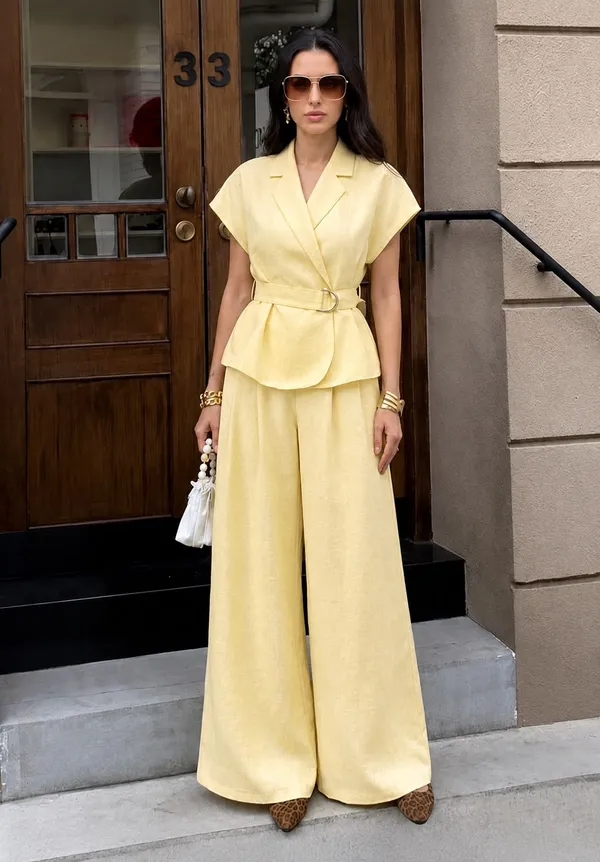 Yellow_Linen_Co-ord_Set_For_Women