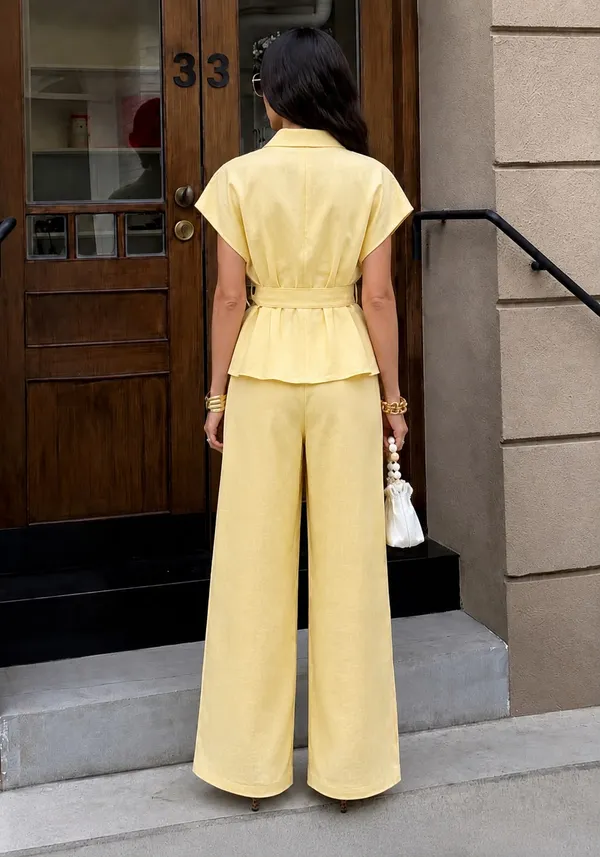 Yellow_Linen_Co-ord_Set_For_Women