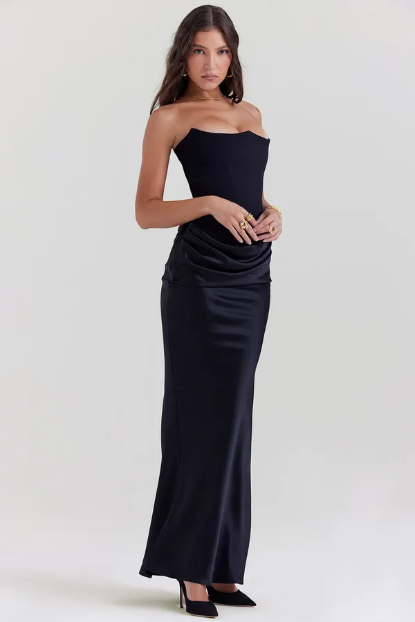Black_Satin_Dress_For_Women