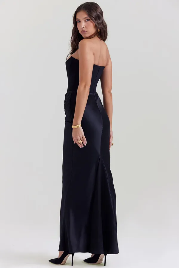 Black_Satin_Dress_For_Women