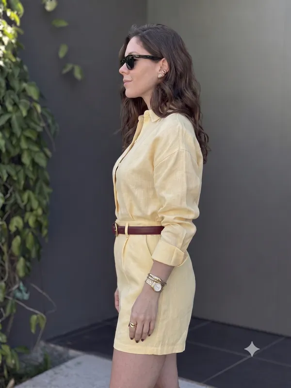 Yellow_Linen_Co-ord_Set_For_Women