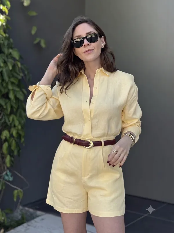 Yellow_Linen_Co-ord_Set_For_Women