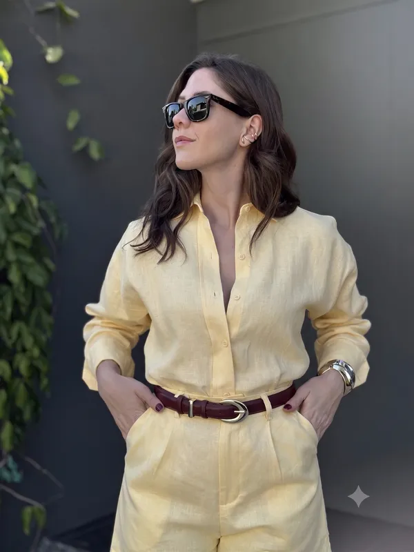 Yellow_Linen_Co-ord_Set_For_Women