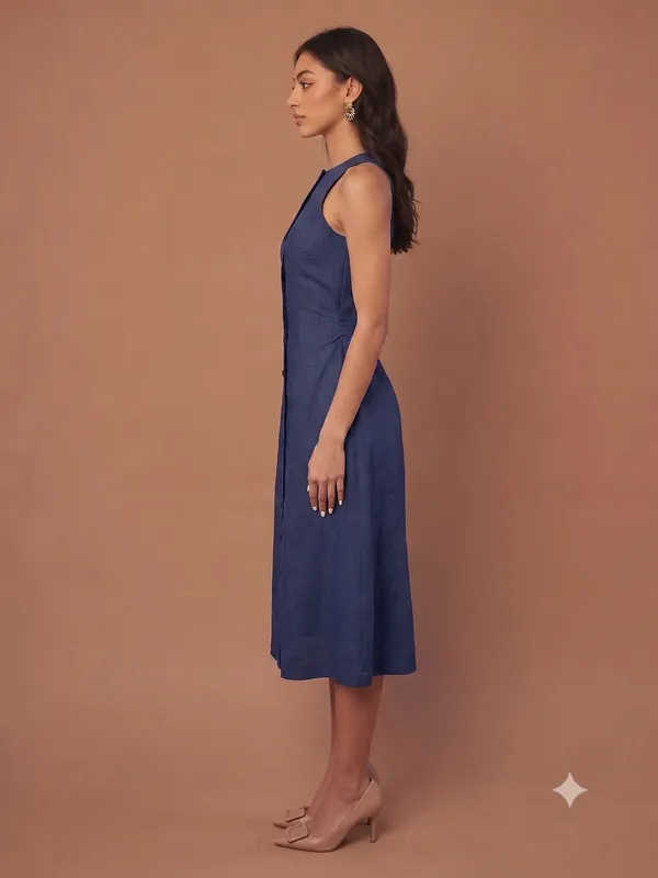 Indigo_Polyester_Dress_For_Women