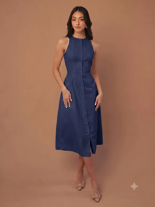 Indigo_Polyester_Dress_For_Women